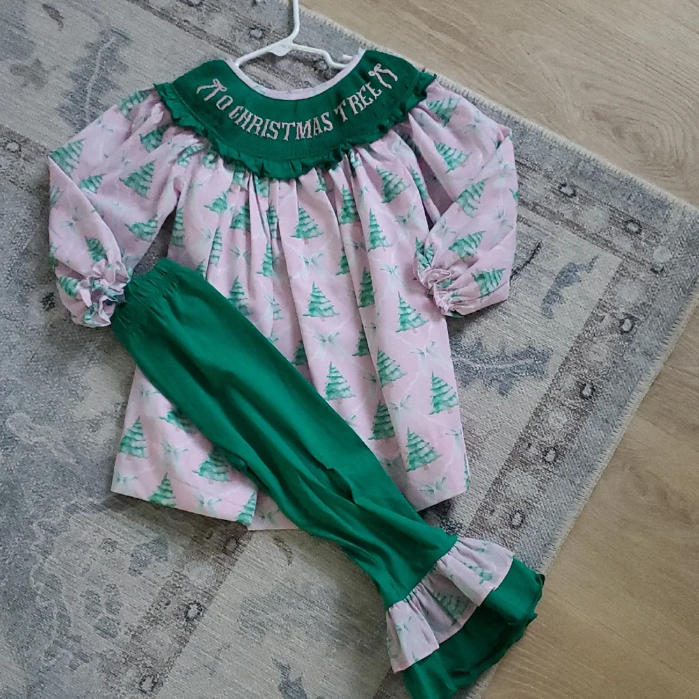 Tiny Town Smocks Girls Embroidered Smocked 